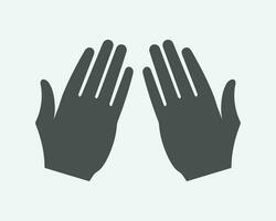 Pray icon vector. Hands folded in prayer line icon. vector