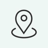 vector illustration of location icon on grey background