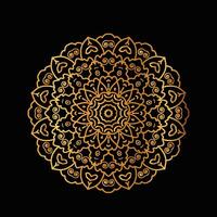 Golden Luxury Mandala Design vector