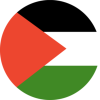 Palestine round flag. Circular symbol. Button, banner, icon. National sign. png