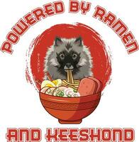 ramen Sushi keeshond perro diseños son extensamente empleado a través de varios elementos. vector