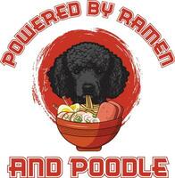 Ramen Sushi Poodle Dog Designs are widely employed across various items. vector
