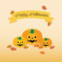 happy halloween pumpkin vector