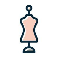 Mannequin Vector Thick Line Filled Dark Colors Icons For Personal And Commercial Use.