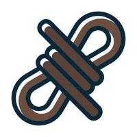 Rope Vector Thick Line Filled Dark Colors Icons For Personal And Commercial Use.