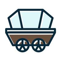 Wagon Vector Thick Line Filled Dark Colors Icons For Personal And Commercial Use.