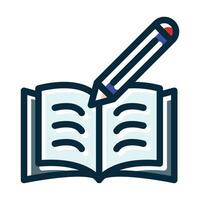 Notebook Vector Thick Line Filled Dark Colors Icons For Personal And Commercial Use.