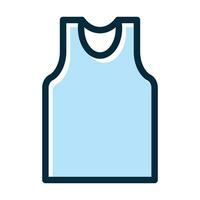 Tank Top Vector Thick Line Filled Dark Colors Icons For Personal And Commercial Use.