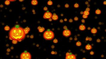 Halloween Jackolantern Pumpkin Fly Through Motion Background video