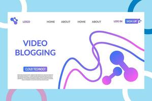 landing page design illustrator templates vector