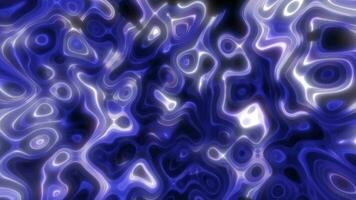 Abstract blue waves of iridescent energy liquid and magical bright glowing lines, background video