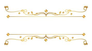 Luxury vintage frame gold wedding invitation clipart vector