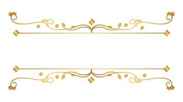 Luxury vintage frame gold wedding invitation clipart vector