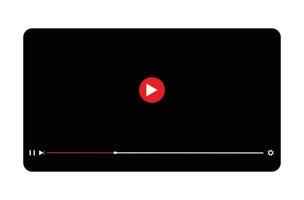 Modern  video player design template for web and mobile apps. Vector illustration