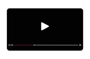Modern  video player design template for web and mobile apps. Vector illustration