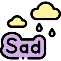 triste icono diseño png