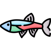 design de ícone neon tetra png