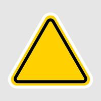 Triangle warning sign icon. Vector design.