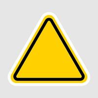 Triangle warning sign icon. Vector design.