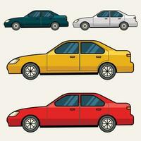 Set of car Art Illustration vector