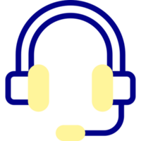 diseño de icono de auriculares png