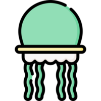 diseño de icono de medusa png