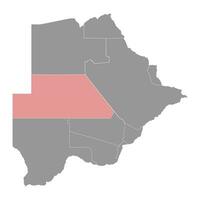 Ghanzi district map, administrative division of Botswana. vector