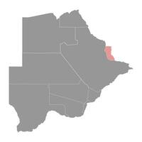 North East district map, administrative division of Botswana. vector