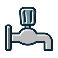 Water Tap Vector Thick Line Filled Dark Colors Icons For Personal And Commercial Use.