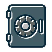 Locker Vector Thick Line Filled Dark Colors Icons For Personal And Commercial Use.