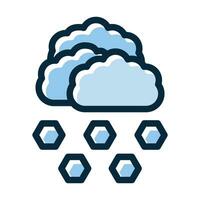 Hail Vector Thick Line Filled Dark Colors Icons For Personal And Commercial Use.