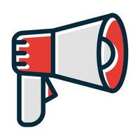 Loud Speaker Vector Thick Line Filled Dark Colors Icons For Personal And Commercial Use.