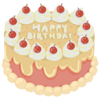 pastel de cumpleaños de dibujos animados png