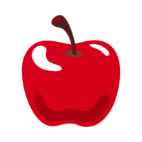 cartoon flat cute red apple png