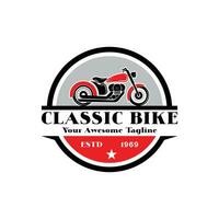 clásico bicicleta logo vector icono ilustración diseño