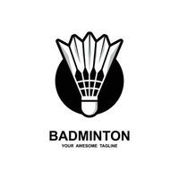 badminton logo vector icon illustration design