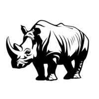 Rhinoceros transparent background, AI Generative png