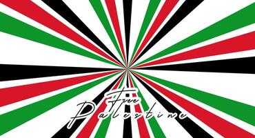 Free Palestine design with Palestinian flag. Design elements, posters, banners vector