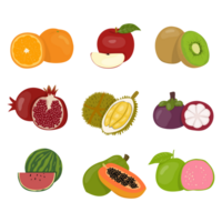 Set collection of fruits png