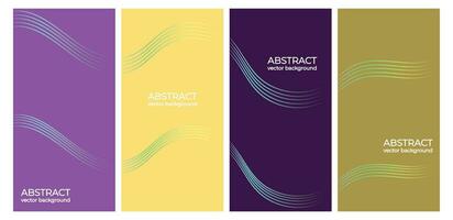 Set of abstract vector backgrounds vector illustration concept for graphic and web design, social media banners, marketing materials.
