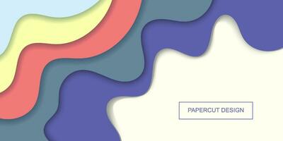 modern colorful papercut background design vector