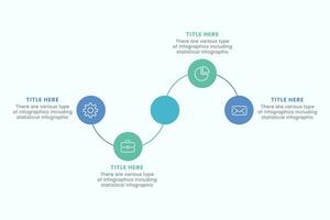 Presentation Business Circle Infographic Template With 4 Step Elements Vector Illustration