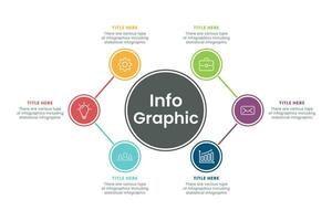 Presentation Business Circle Infographic Template With Six Step Elements Vector Illustration