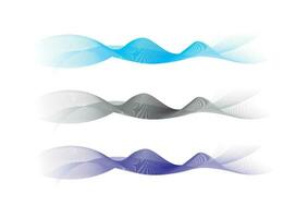 abstract blue wave line free vector