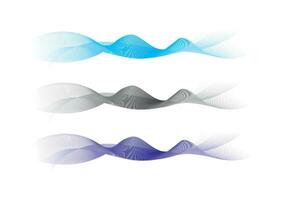 abstract blue wave line free vector