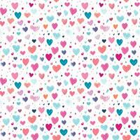 hearts hand drawing cute background seamless pattern photo