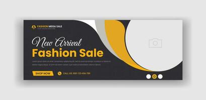 fashion sale social media post cover banner design template. fashion sale cover photo design. fashion sale web banner vector