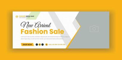 fashion sale social media post cover banner design template. fashion sale cover photo design. fashion sale web banner vector