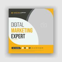 Digital marketing and corporate social media post template or Web banner vector