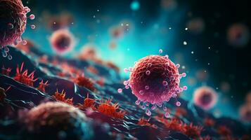 AI-Generated Viruses and bacteria abstract background photo